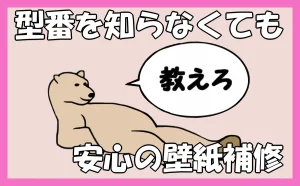 「型番？知らなくても直しちゃうよ！安心の壁紙補修」のアイキャッチ